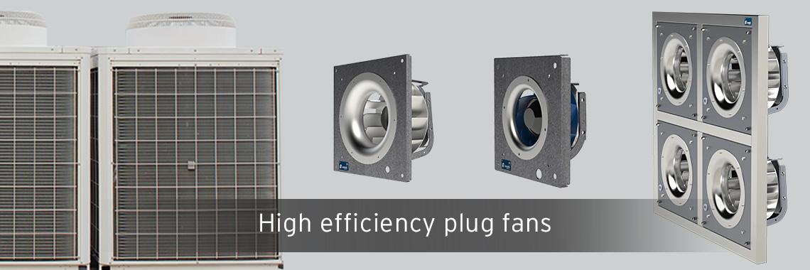 High efficiency plug fans