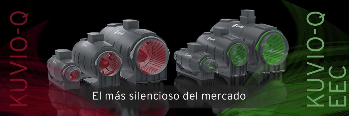 Extractores helicocentrífugos de conducto ultrasilenciosos